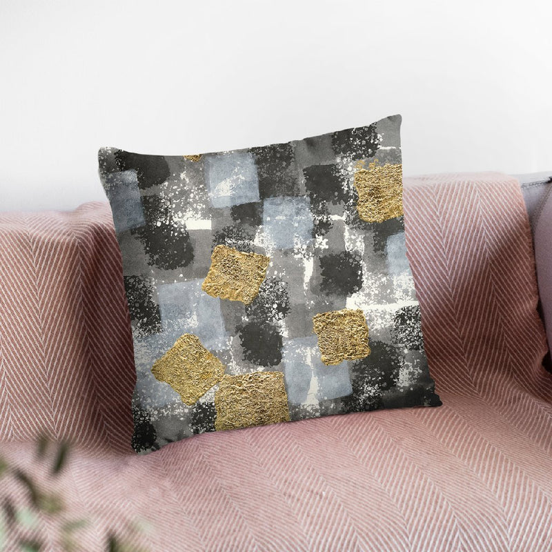 Gold Squares Ii Throw Pillow By Chris Paschke