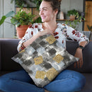 Gold Squares Ii Throw Pillow By Chris Paschke