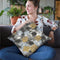 Gold Squares Ii Throw Pillow By Chris Paschke