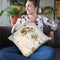 Gold Blocks On Pastel I Throw Pillow By Chris Paschke