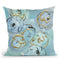 Gold Edged Teal I Throw Pillow By Chris Paschke