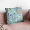 Gold Edged Teal I Throw Pillow By Chris Paschke
