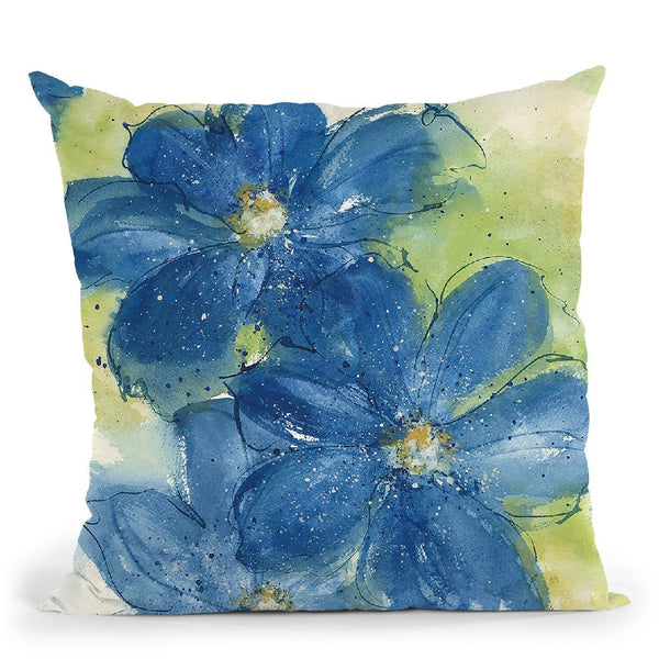 Starlight Clematis I Throw Pillow By Chris Paschke