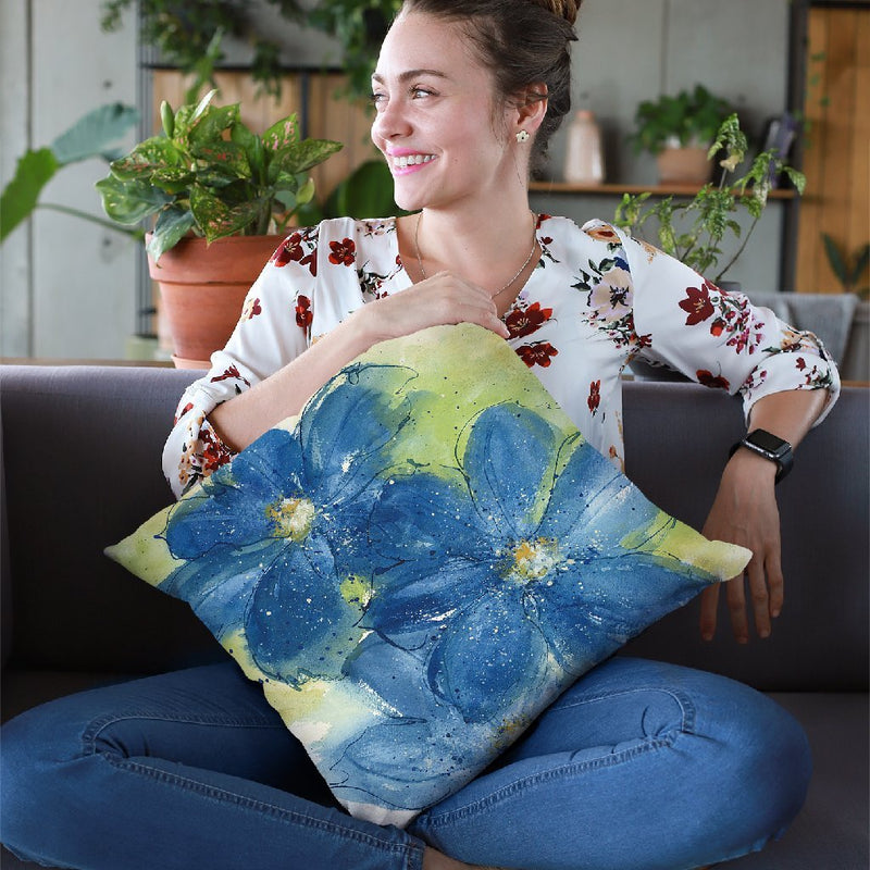 Starlight Clematis I Throw Pillow By Chris Paschke