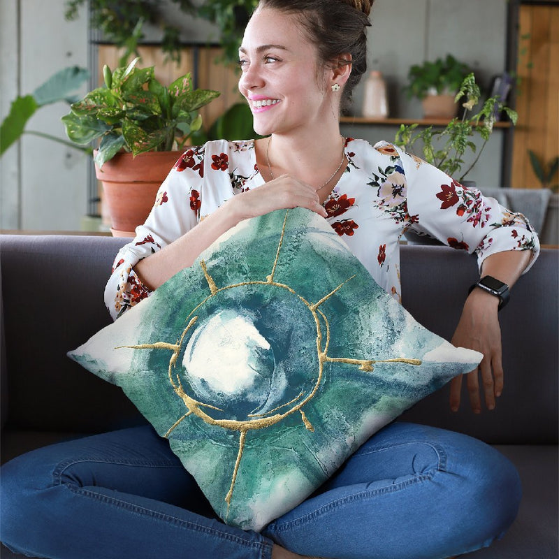 Dharma Wheel Ii Throw Pillow By Chris Paschke