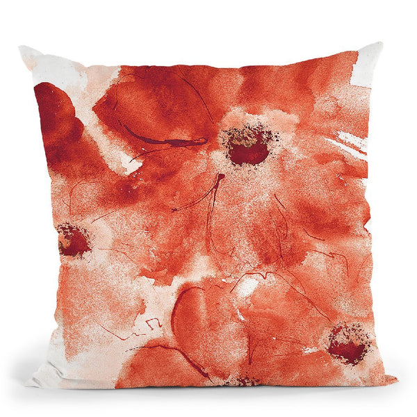 Seashell Cosmos I Red And Orange Throw Pillow By Chris Paschke