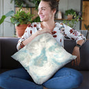 Pale Blue Circles Iv Throw Pillow By Chris Paschke