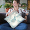 Pale Blue Circles Iv Throw Pillow By Chris Paschke