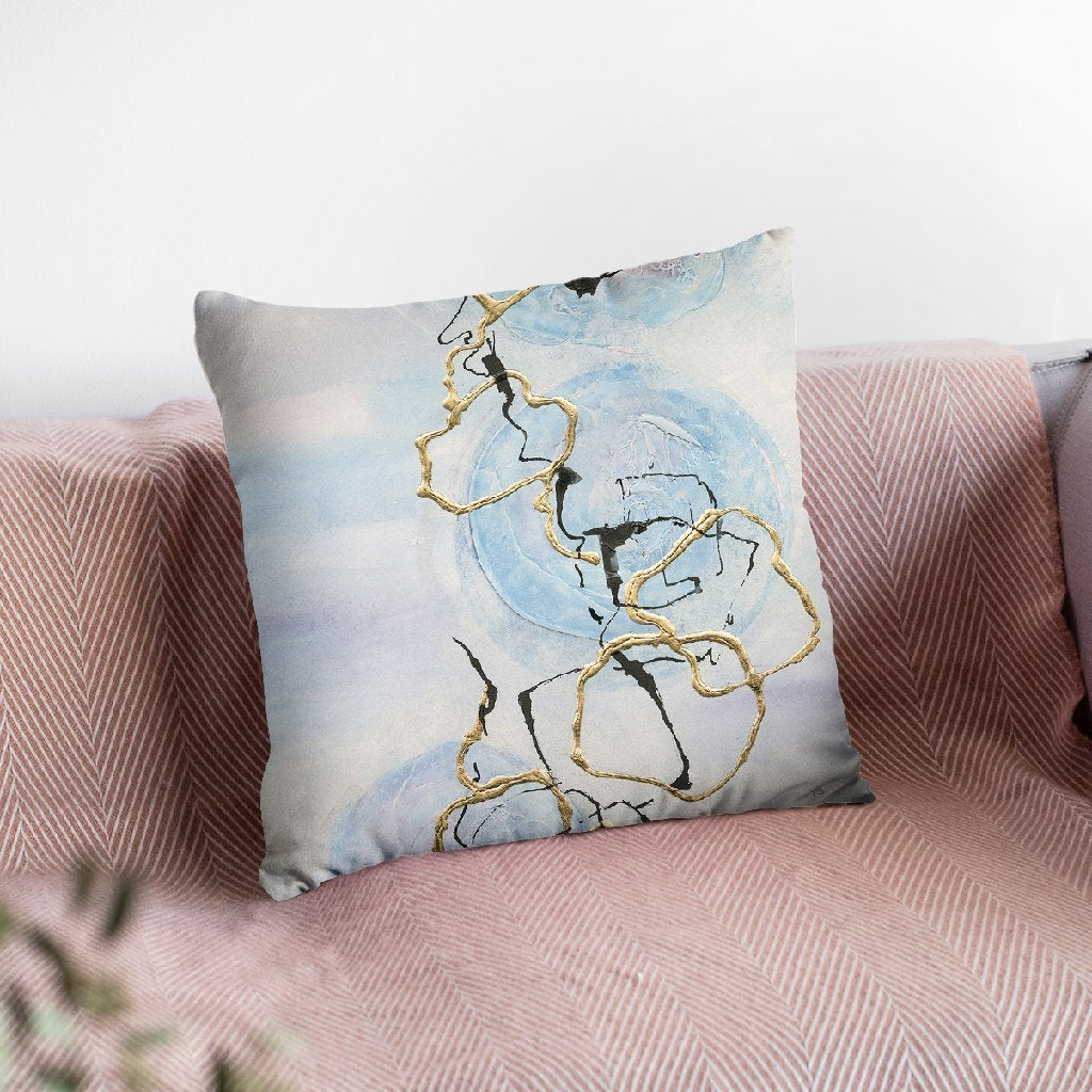 Abstract Lines On Pastel Ii Throw Pillow By Chris Paschke