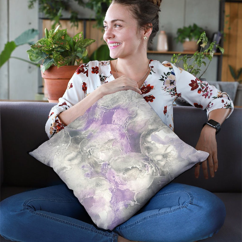 Amethyst Circles I Throw Pillow By Chris Paschke