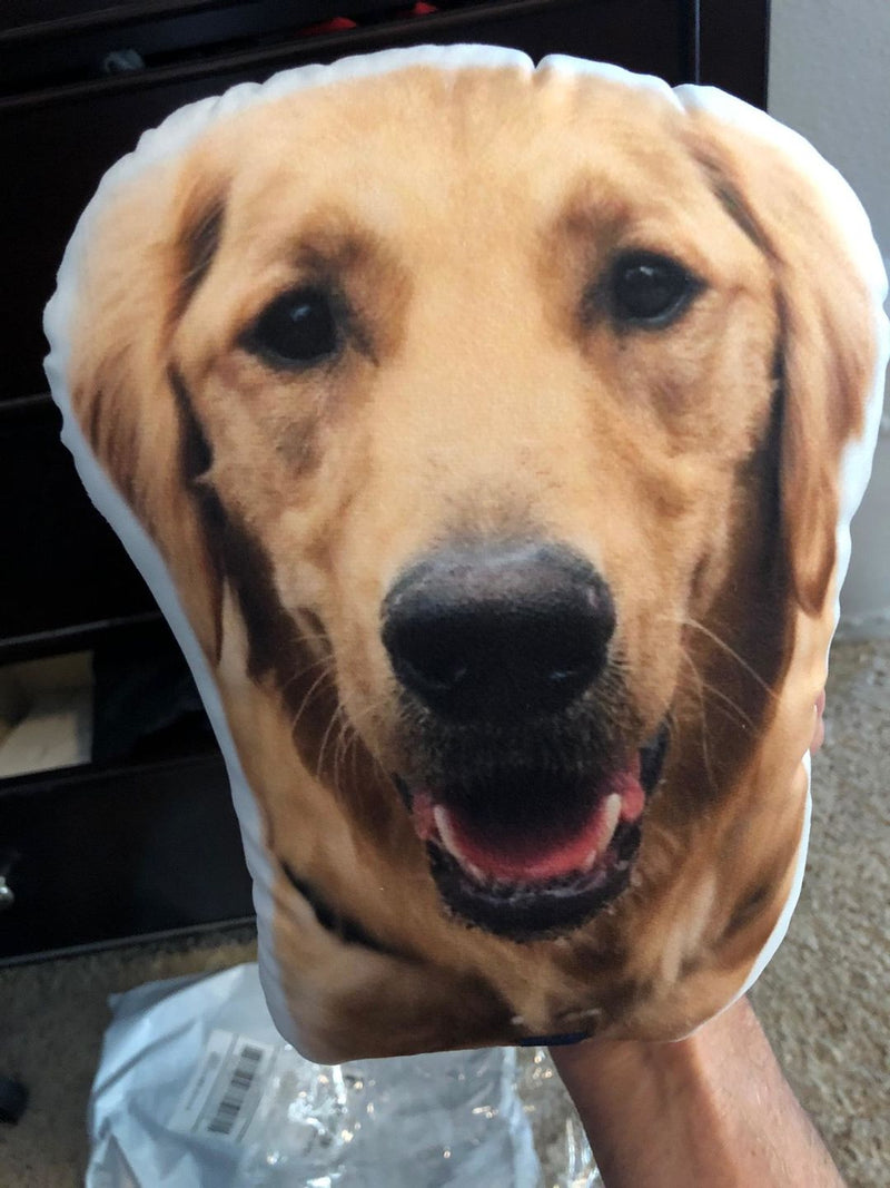 Custom Golden Retriever Shaped Dog Pillow
