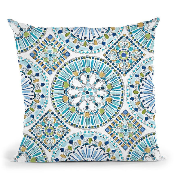 Peacock Allegory Step 01B Throw Pillow By Daphne Brissonnet