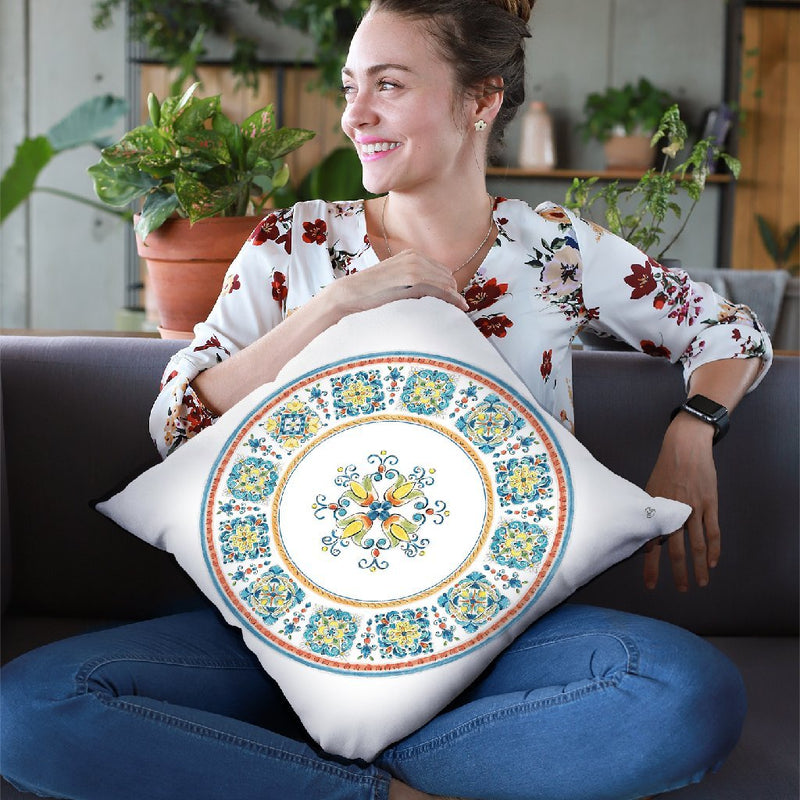 Mediterranean Breeze V Throw Pillow By Daphne Brissonnet
