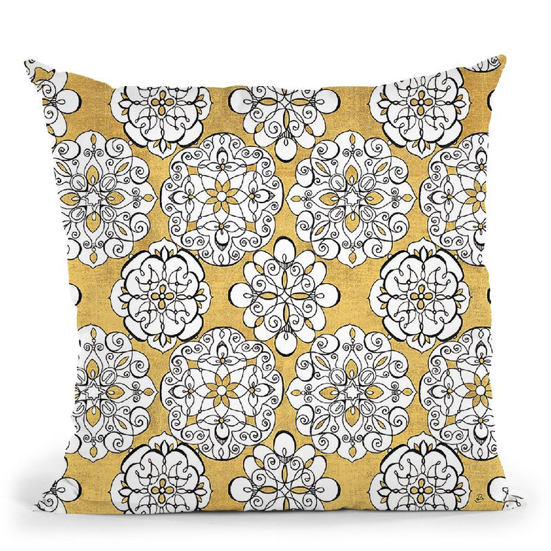 Color My World Kolam Pattern Throw Pillow By Daphne Brissonnet