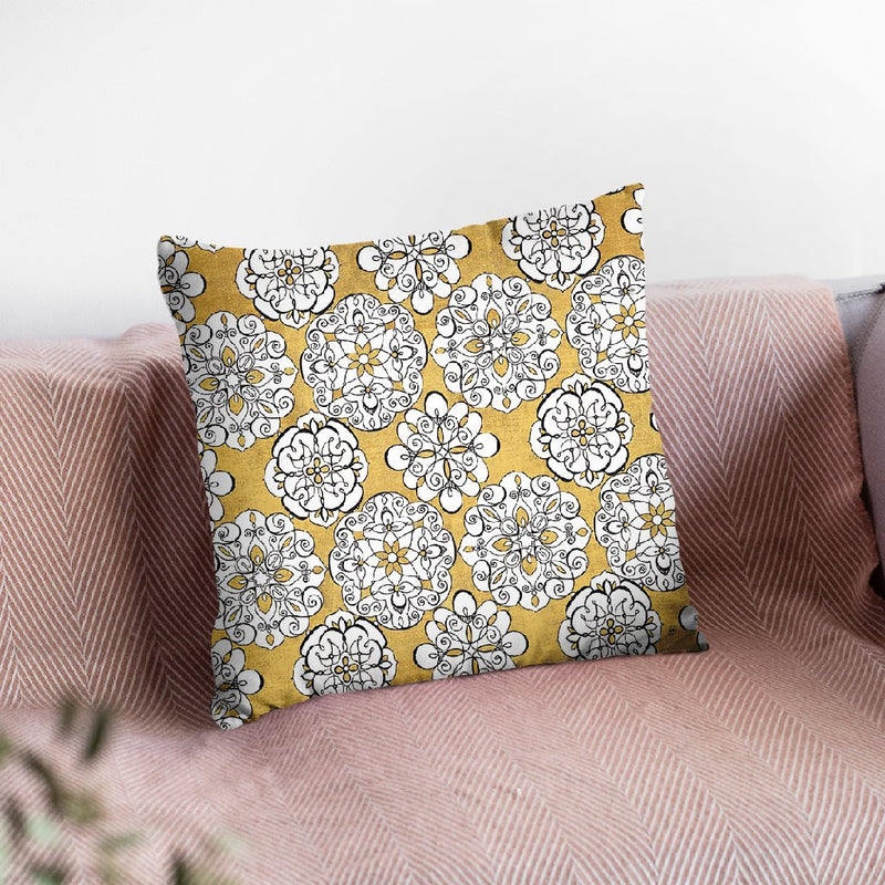 Color My World Kolam Pattern Throw Pillow By Daphne Brissonnet