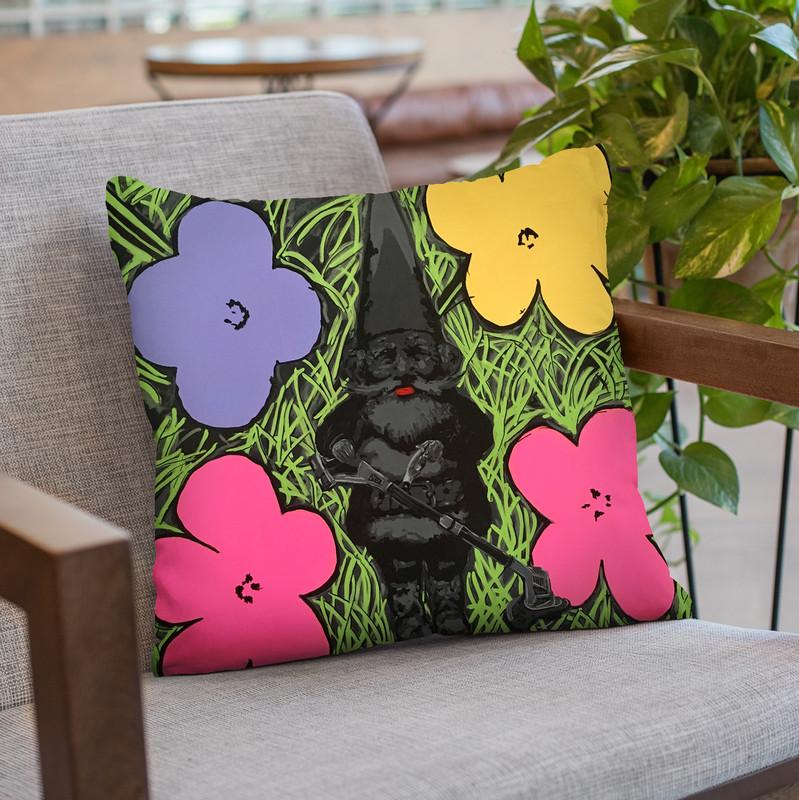 Andys Flowers Throw Pillow By Dominique Steffens