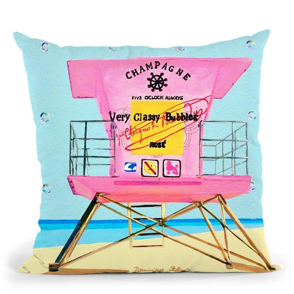 Bubble Beach Throw Pillow By Dominique Steffens