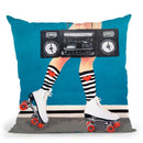 Roller Girl Throw Pillow By Dominique Steffens