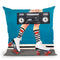 Roller Girl Throw Pillow By Dominique Steffens
