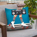 Roller Girl Throw Pillow By Dominique Steffens