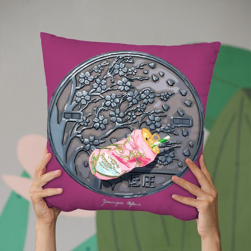 Cherry Blossoms Throw Pillow By Dominique Steffens