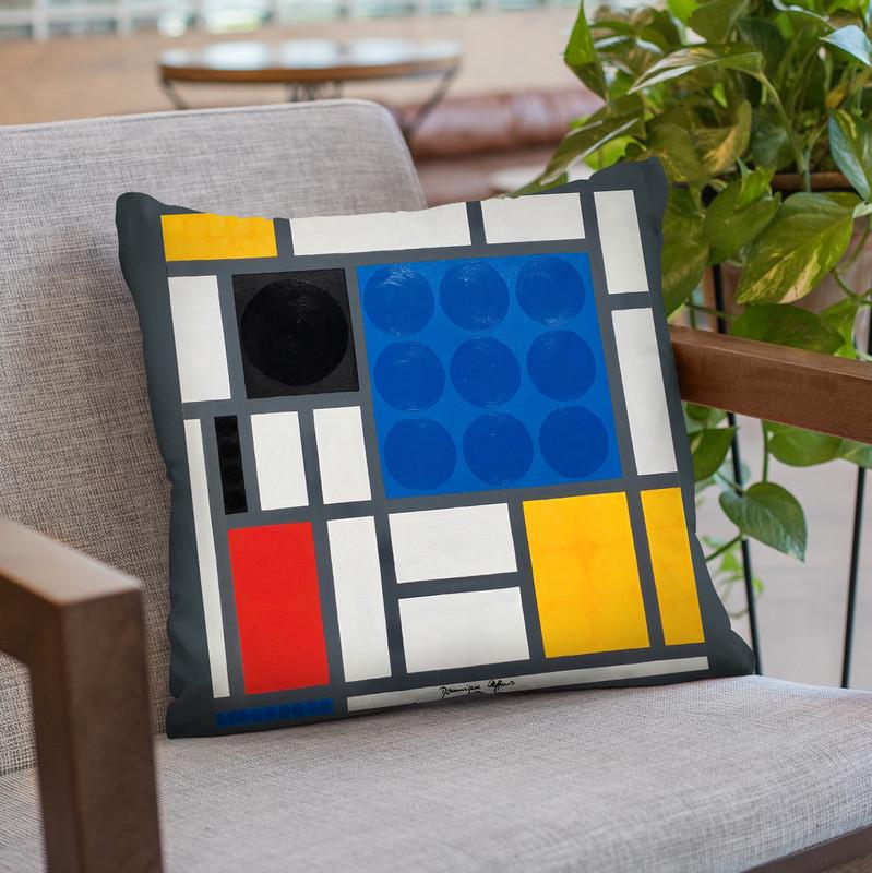 Mondrian Throw Pillow By Dominique Steffens