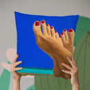 Feet First Throw Pillow By Dominique Steffens