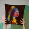 Pearl Girl Goes Neon Throw Pillow By Dominique Steffens