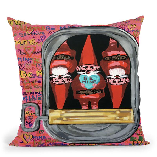 Be Mine Gnome Throw Pillow By Dominique Steffens