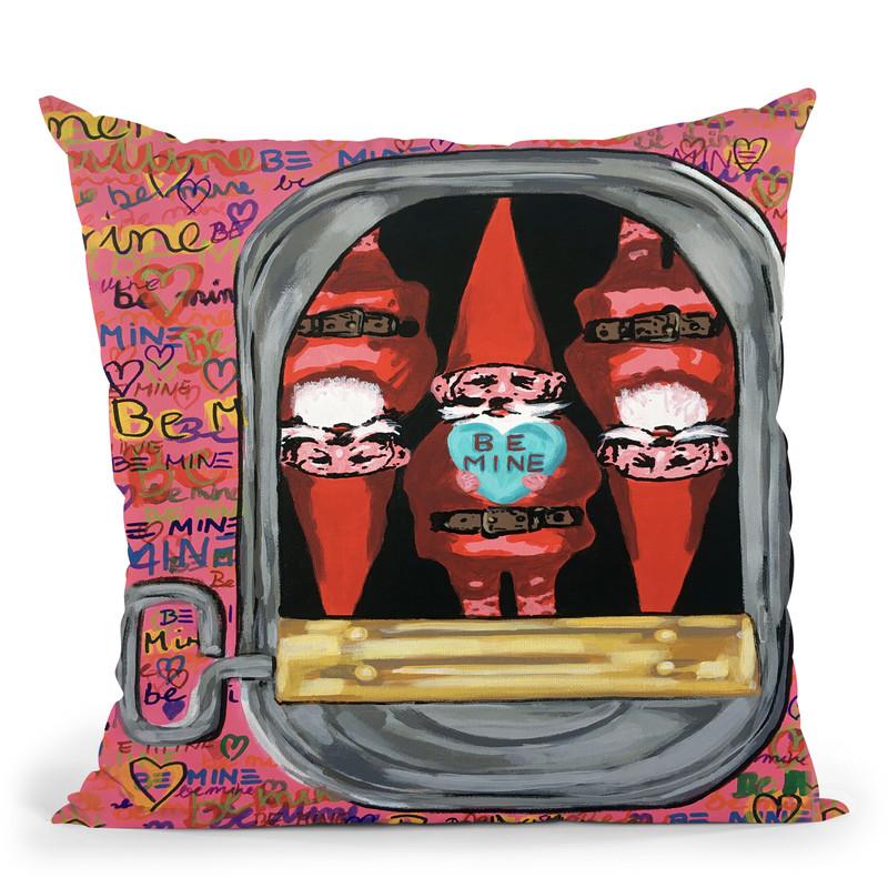 Be Mine Gnome Throw Pillow By Dominique Steffens