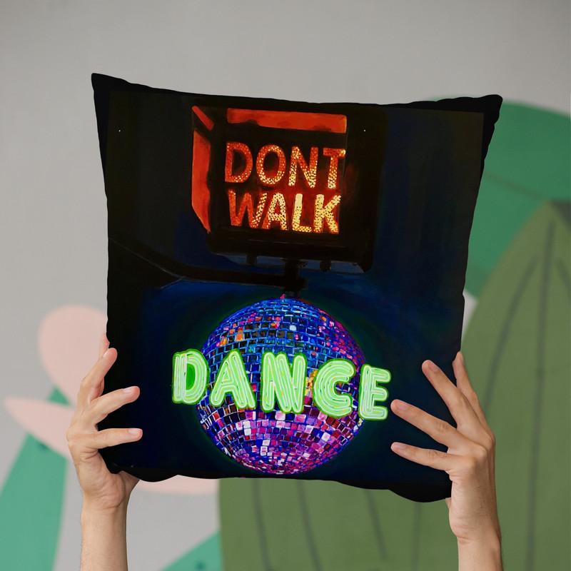 Don'T Walk - Dance Throw Pillow By Dominique Steffens