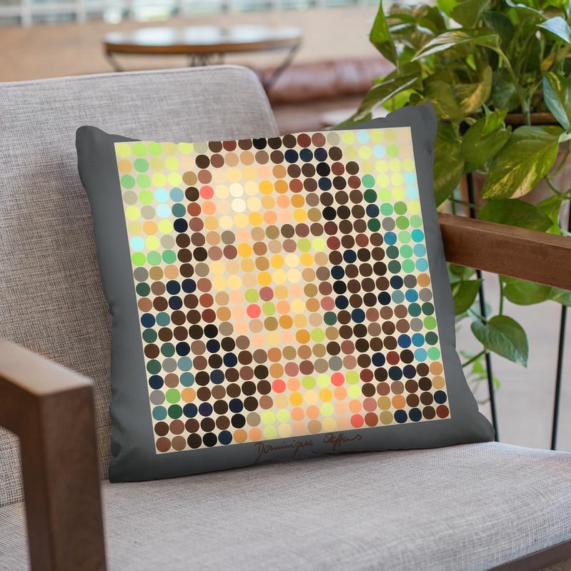 Miss Lisa Throw Pillow By Dominique Steffens