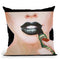Black Lips Throw Pillow By Dominique Steffens