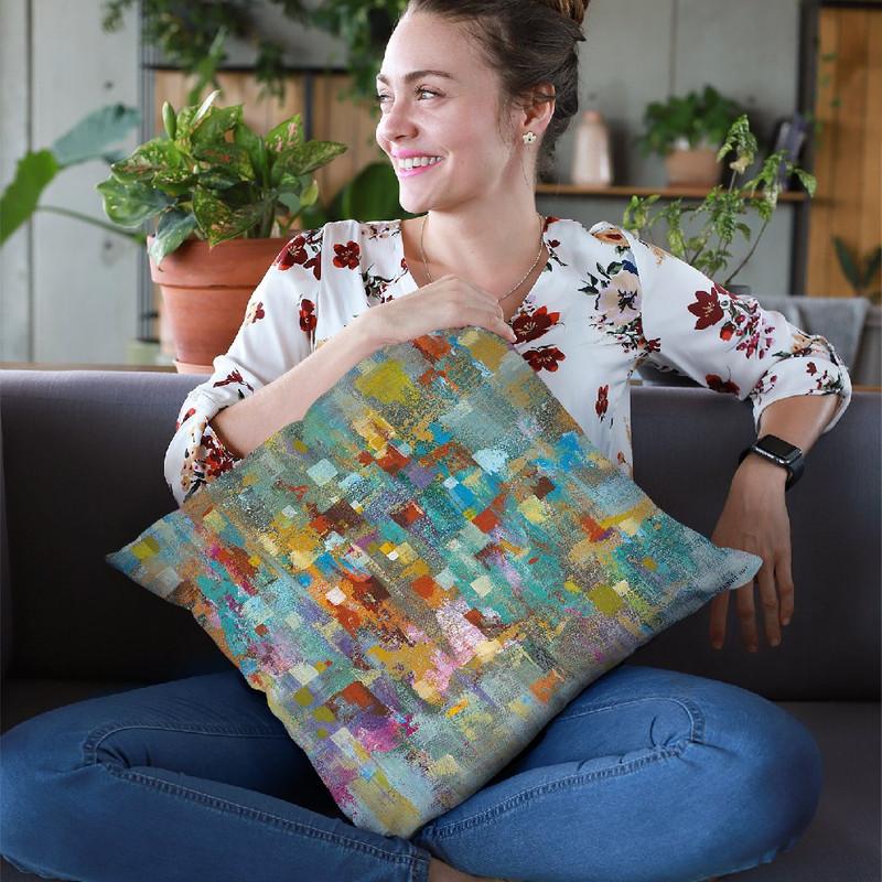 Confetti Throw Pillow By Danhui