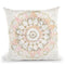 Modern Mandala Square Champagne Throw Pillow By Danhui