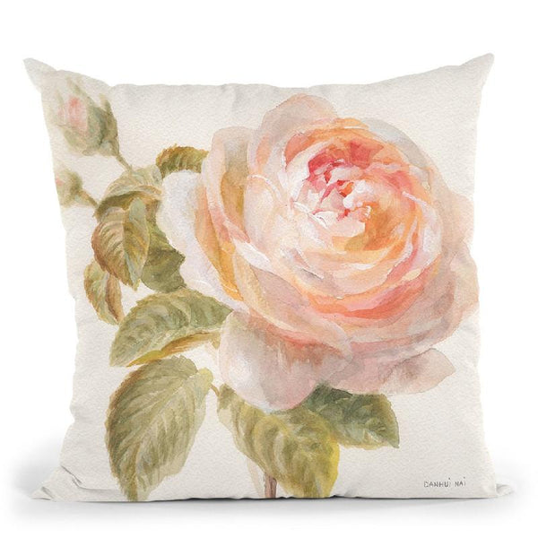 Garden Rose Crop Throw Pillow By Danhui