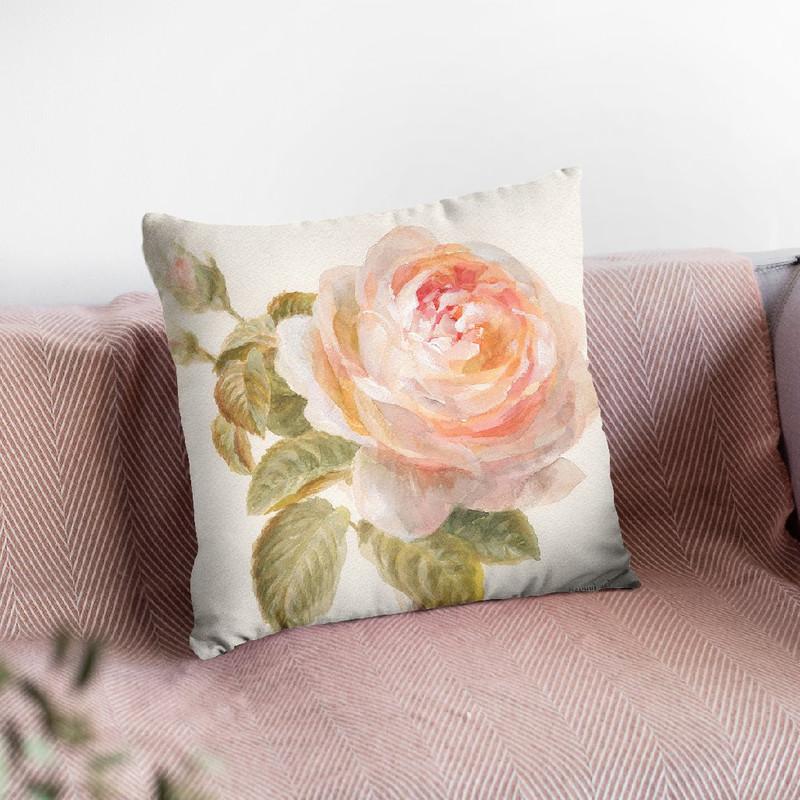 Garden Rose Crop Throw Pillow By Danhui