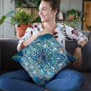 Mandala In Blue Ii Throw Pillow By Danhui
