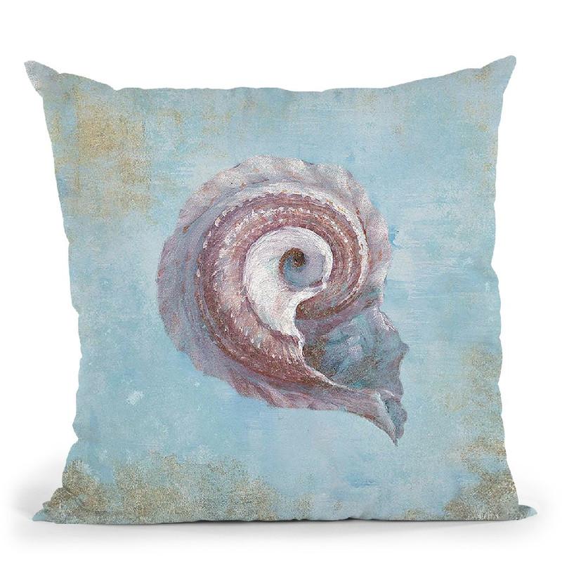 Treasures From The Sea Iii Watercolor Throw Pillow By Danhui