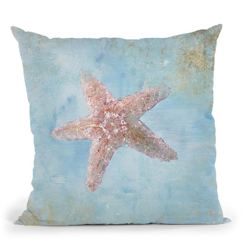 Treasures From The Sea Iv Watercolor Throw Pillow By Danhui
