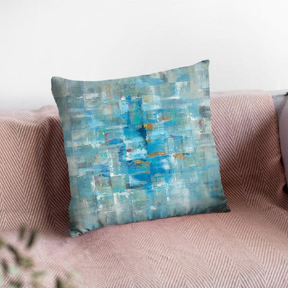 Abstract Squares Throw Pillow By Danhui