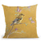Unisex Goldfinch On Gold Throw Pillow By Danhui