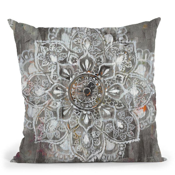 Mandala In Neutral Ii Throw Pillow By Danhui
