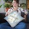 Blossoms On Blue Ii Throw Pillow By Danhui