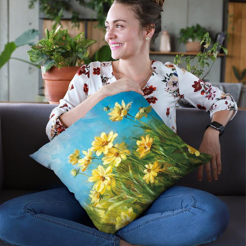 Summer Field I Throw Pillow By Danhui