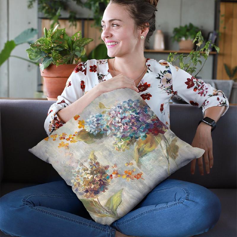 Autumn Hydrangea Ii Throw Pillow By Danhui