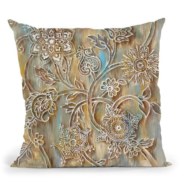 Henna Throw Pillow By Danhui