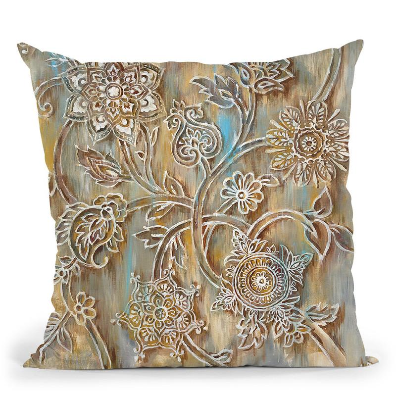 Henna Throw Pillow By Danhui