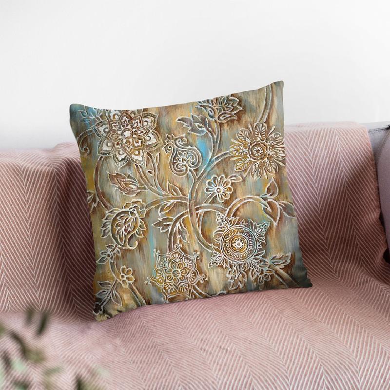 Henna Throw Pillow By Danhui