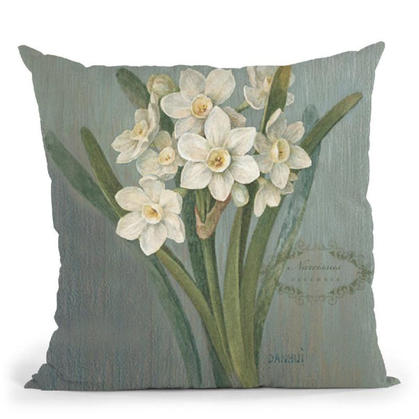 December Narciss Throw Pillow By Danhui